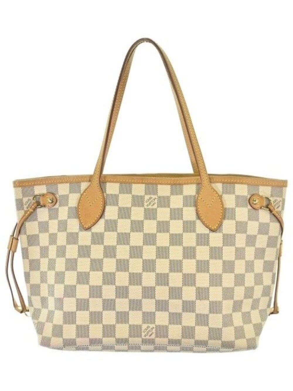 Louis Vuitton Damier Azur Neverfull PM Tote Bag Ivory